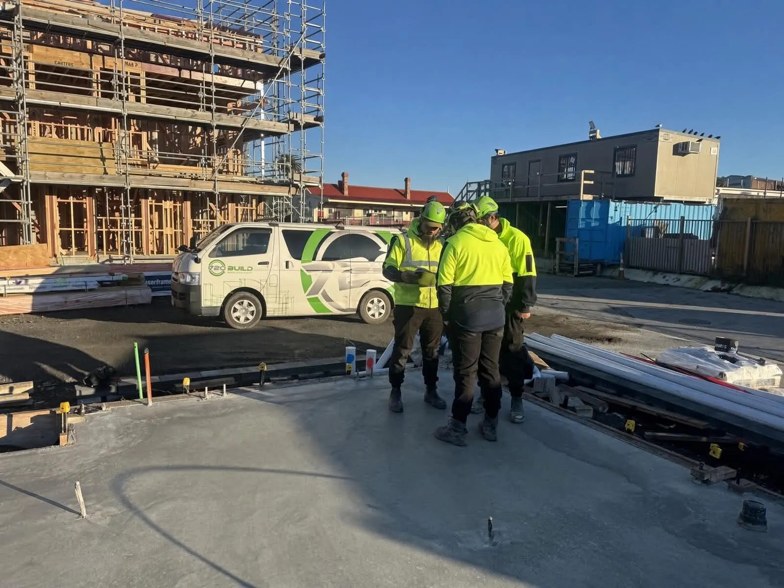 Elevate Building and Design crew on site, Auckland